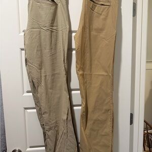 Eddie Bauer Men's Khaki and Beige Chinos